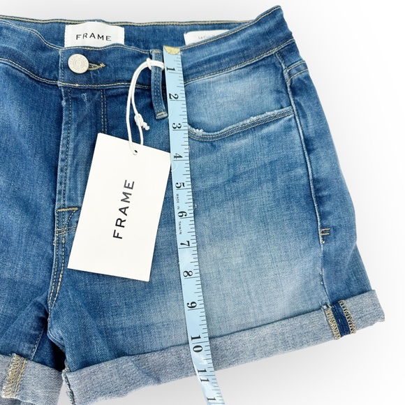 FRAME DENIM NWT LE Cutoff Cuffed Short in Ashcroft Wash- size 27 - Picture 8 of 11